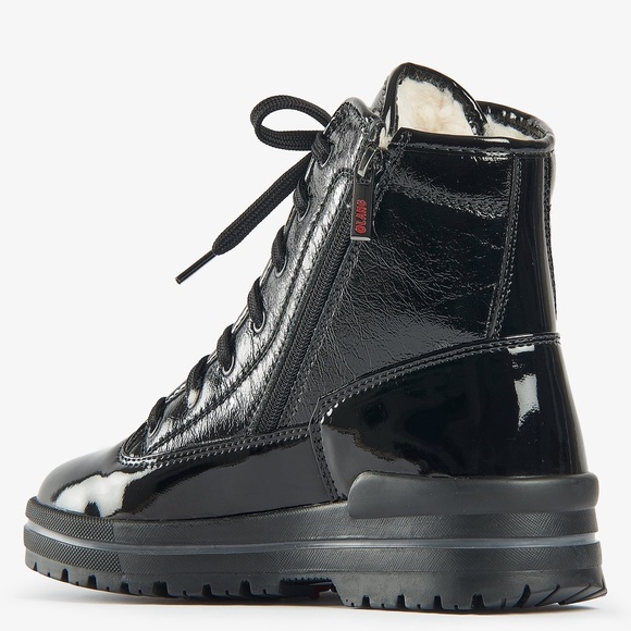 WOMEN'S OLANG SPOKE BLACK PATENT WINTER BOOT - Picture 2 of 11